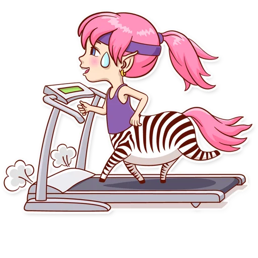 🏃 Стикер «Zebra Girl» для Telegram