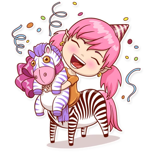 🎁 Стикер «Zebra Girl» для Telegram
