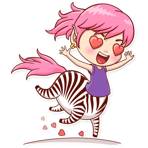 😍 Стикер «Zebra Girl» для Telegram