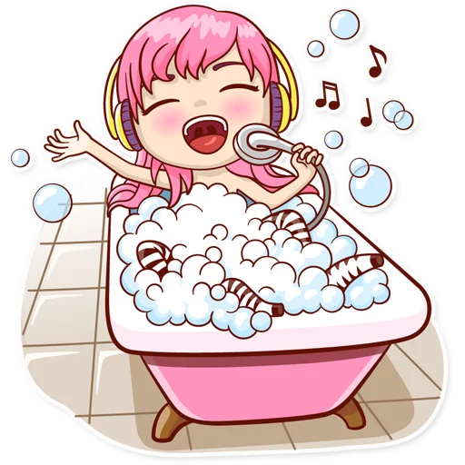 🛁 Стикер «Zebra Girl» для Telegram
