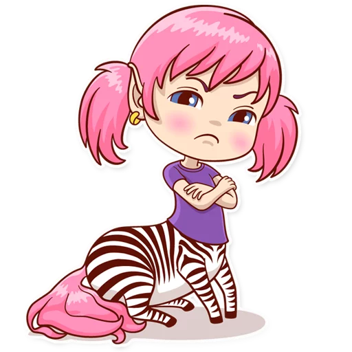 😞 Стикер «Zebra Girl» для Telegram