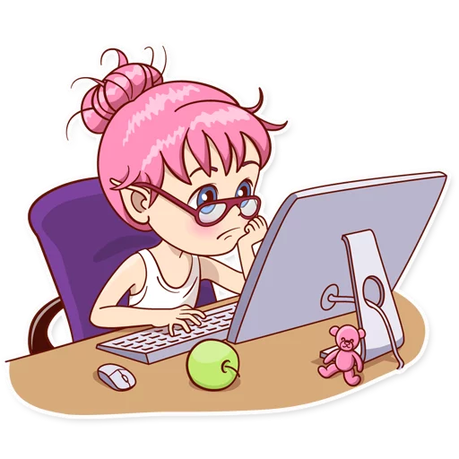 💻 Стикер «Zebra Girl» для Telegram