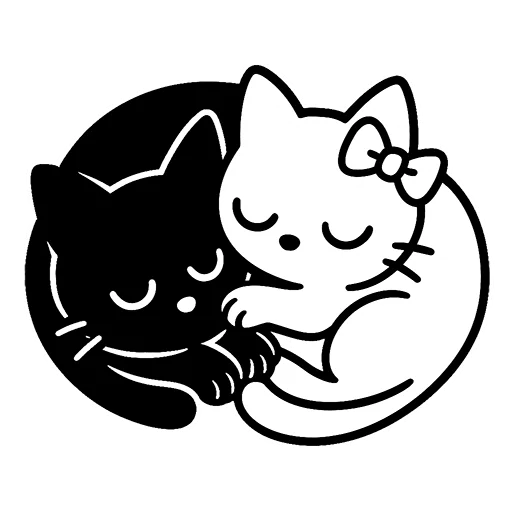 🥱 Стикер «Зефирка и Уголек» для Telegram