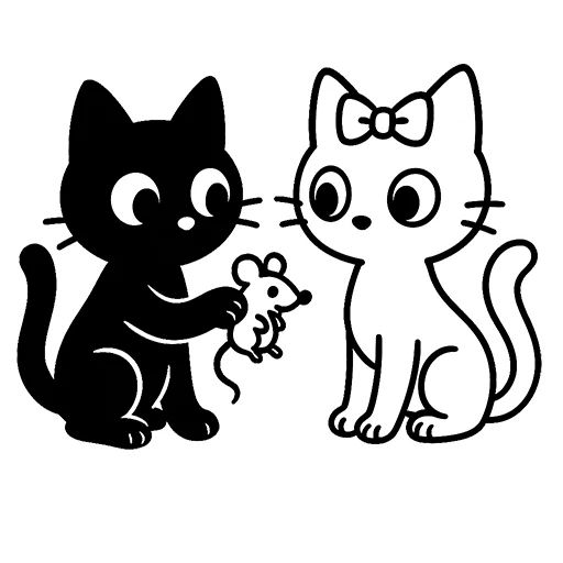 🎁 Стикер «Зефирка и Уголек» для Telegram