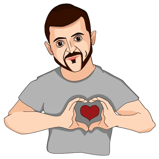 🥰 Стикер «Володимир Зеленський» для Telegram