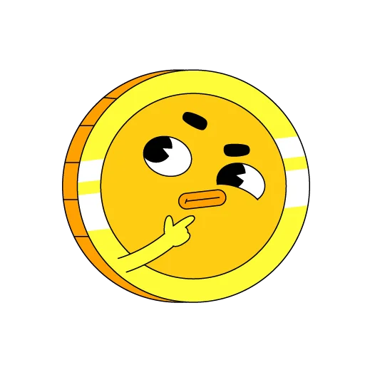 🤔 Стикер «bank – Zelf talks money» для Telegram