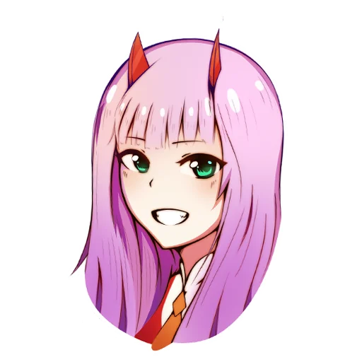 Стикерпак Darling in the franxx Zero Two для Telegram — скачать