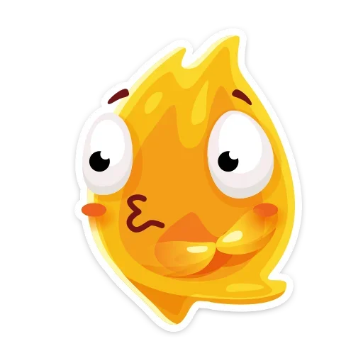 😘 Стикер «К нам на огонёк пришёл Жарик&; Не стикеры, а огонь&;» для Telegram