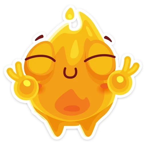 ✌️ Стикер «К нам на огонёк пришёл Жарик&; Не стикеры, а огонь&;» для Telegram