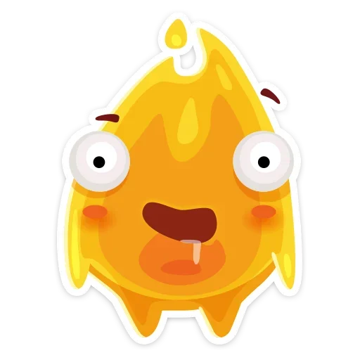 🤤 Стикер «К нам на огонёк пришёл Жарик&; Не стикеры, а огонь&;» для Telegram