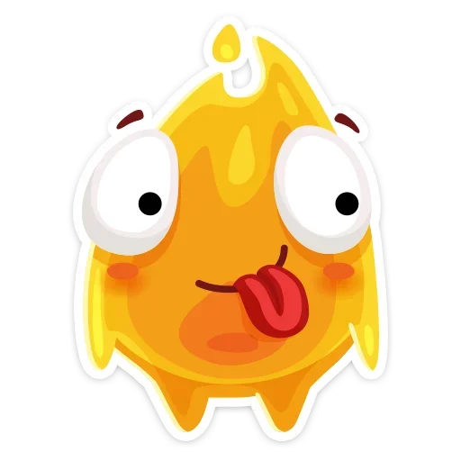 😛 Стикер «К нам на огонёк пришёл Жарик&; Не стикеры, а огонь&;» для Telegram