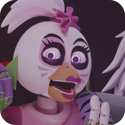 ❤ Стикер «Glam Rock Chica» для Telegram