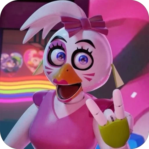 Стикерпак Glam Rock Chica для Telegram