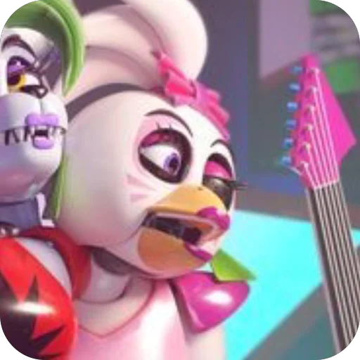 😝 Стикер «Glam Rock Chica» для Telegram
