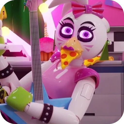 😚 Стикер «Glam Rock Chica» для Telegram