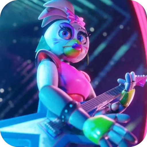 😠 Стикер «Glam Rock Chica» для Telegram