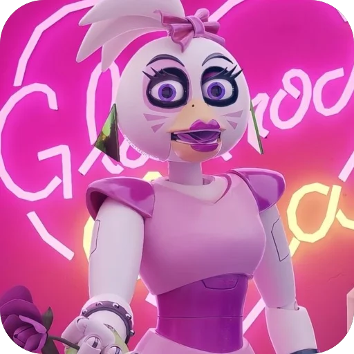 🤗 Стикер «Glam Rock Chica» для Telegram