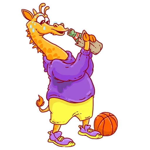 😜 Стикер «Giraffe-baller» для Telegram