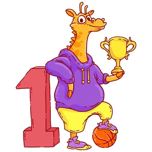 😙 Стикер «Giraffe-baller» для Telegram