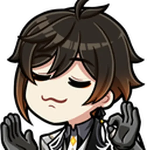 😌 Стикер «Zhongli Stickers 1» для Telegram