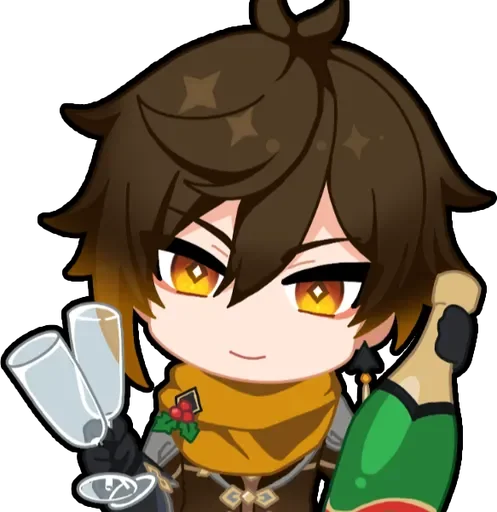🥂 Стикер «Zhongli Stickers 1» для Telegram