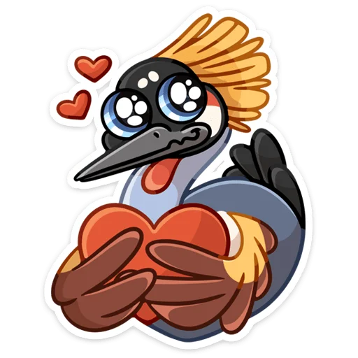 🥰 Стикер «Журавлик Жу» для Telegram