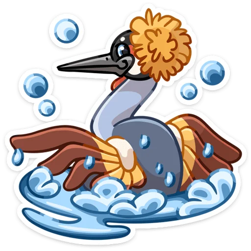 🛀 Стикер «Журавлик Жу» для Telegram
