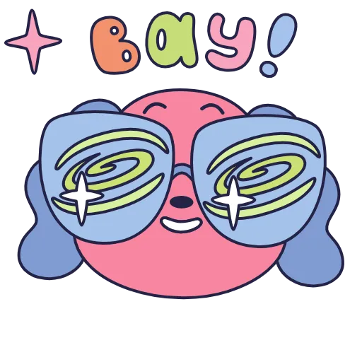 Стикер 6 💡🌈💩🙄⏳🤪