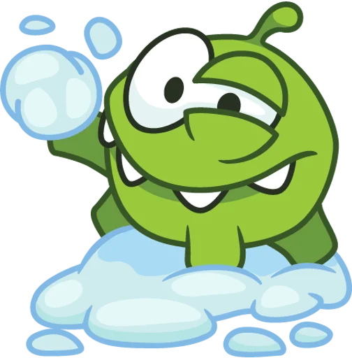 😉 Стикер «Зима с Ам-нямом» для Telegram