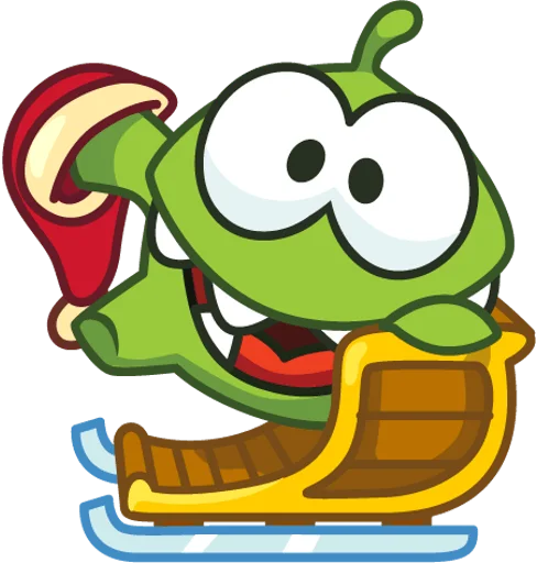 😄 Стикер «Зима с Ам-нямом» для Telegram
