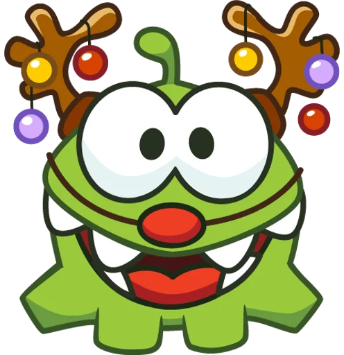 😋 Стикер «Зима с Ам-нямом» для Telegram