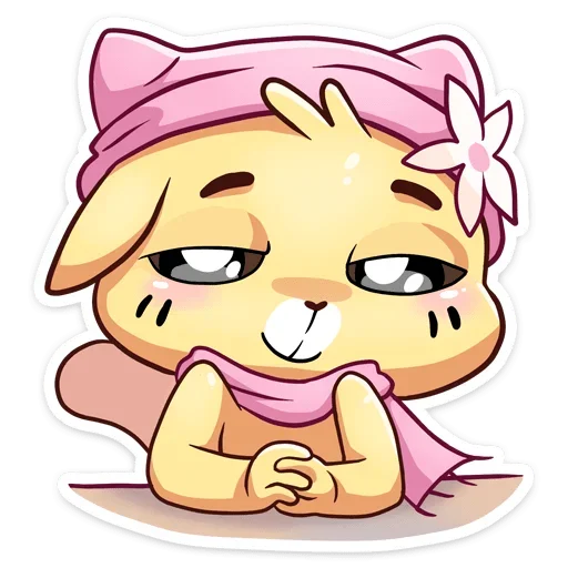 ☺️ Стикер «Зимние Бисквит и Ванилька без надписей» для Telegram