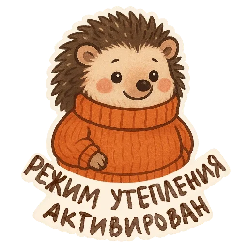 🦔 Стикер «зимние истории» для Telegram