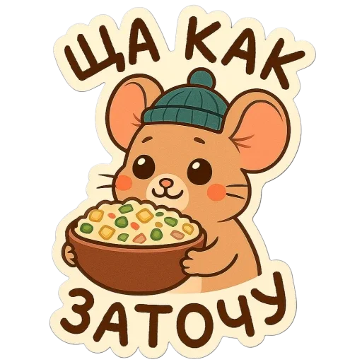 🐭 Стикер «зимние истории» для Telegram