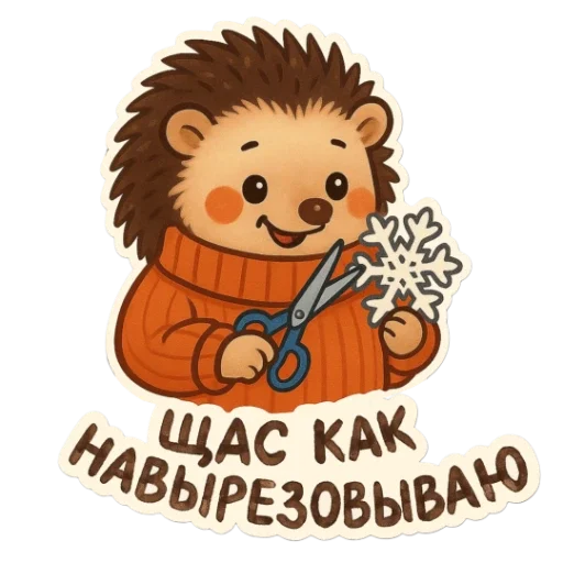 🦔 Стикер «зимние истории» для Telegram