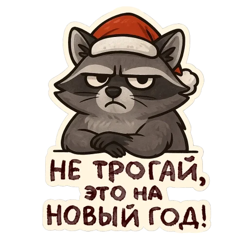 🦝 Стикер «зимние истории» для Telegram