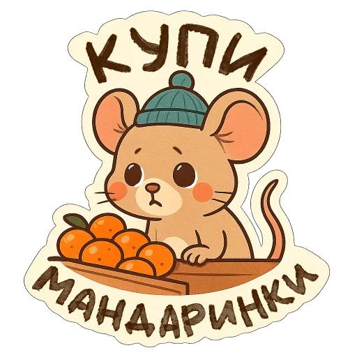 🐭 Стикер «зимние истории» для Telegram