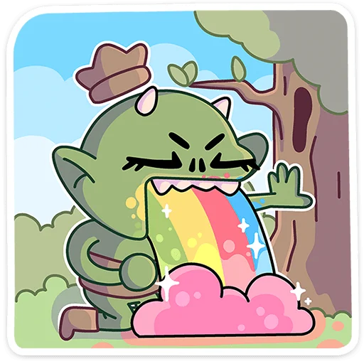 🌈 Стикер «Злыдница» для Telegram