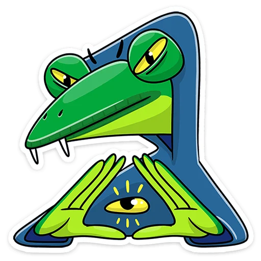 Стикерпак Змеян Водолеевич для Telegram