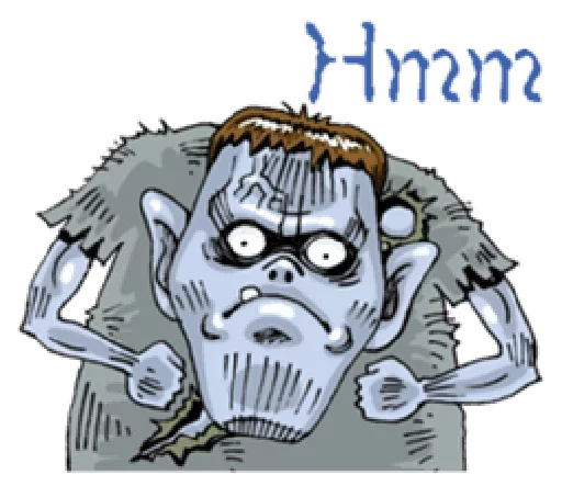 😕 Стикер «Zombie» для Telegram