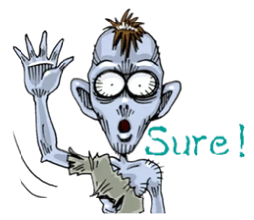 😛 Стикер «Zombie» для Telegram