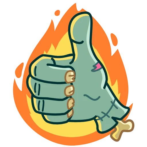 👍 Стикер «Zombie Hand» для Telegram