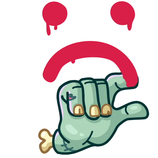 🙁 Стикер «Zombie Hand» для Telegram