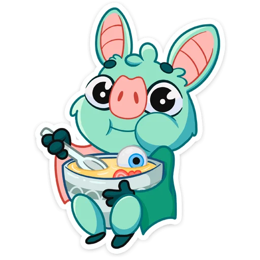 🍵 Стикер «Летучая мышь Зуми» для Telegram