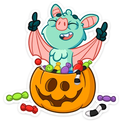 🎃 Стикер «Летучая мышь Зуми» для Telegram