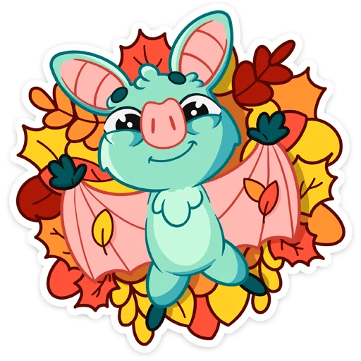 🍂 Стикер «Летучая мышь Зуми» для Telegram