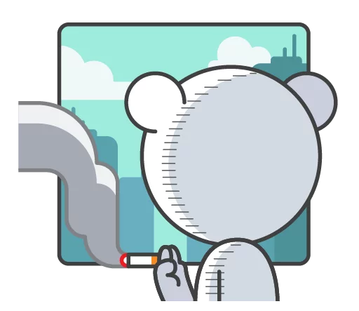 🚬 Стикер «Zoo Office» для Telegram