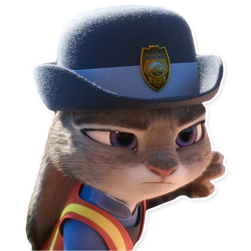 😕 Стикер «ZootopiaJudy» для Telegram
