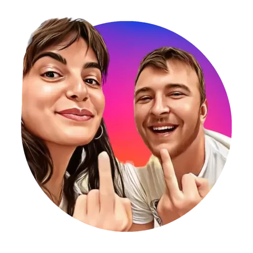 🖕 Стикер «Only friends» для Telegram