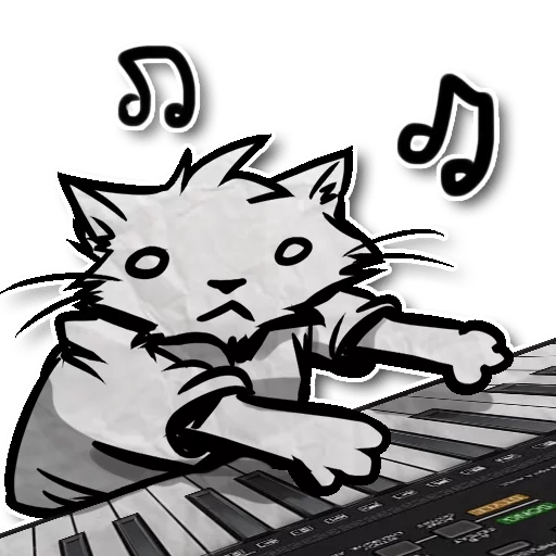 🎹 Стикер «Zuzu the Cat» для Telegram